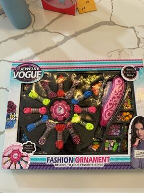 Vogue Fashion Ornament Beading Kit - Pink, Neon Yellow, Blue, Red, Black